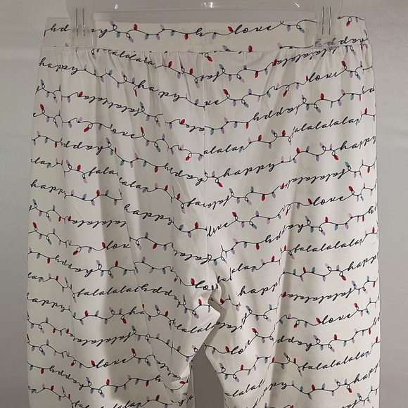 La Vie En Rose Women's Medium White Sleepwear Pajama Pants - Picture 5 of 8